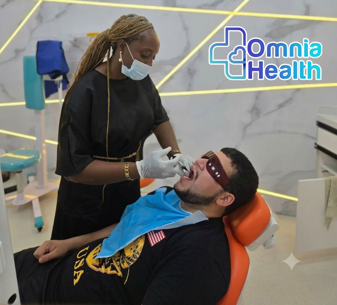 Dental practitioner working